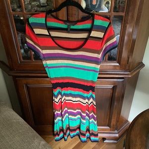 BCBG Max Azria striped knit a line dress